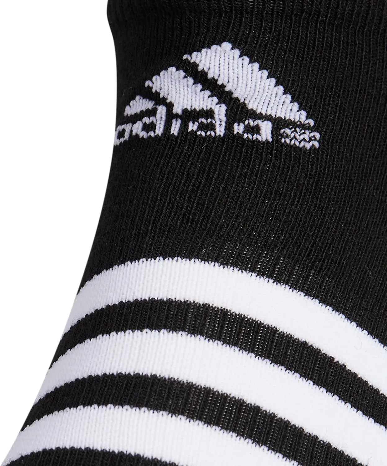 adidas Men's 3-Stripe No Show Socks with Arch Compression for a Secure Fit (3-Pair)