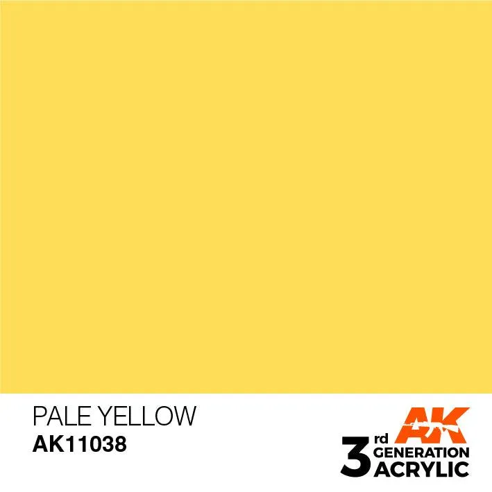 AK Interactive AK11038 3G Pale Yellow Acrylic Paint 17ml