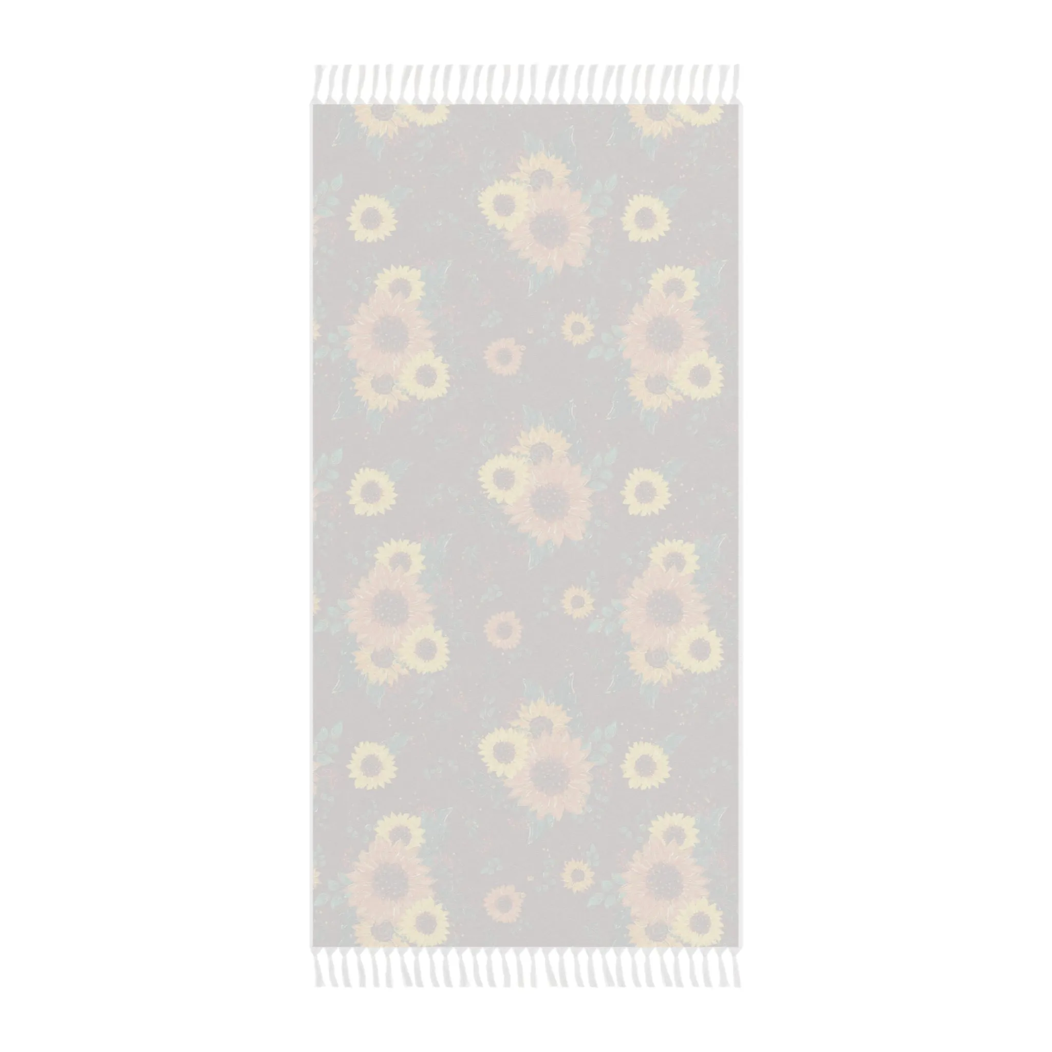 Boho Beach Towel, Sunflower Design