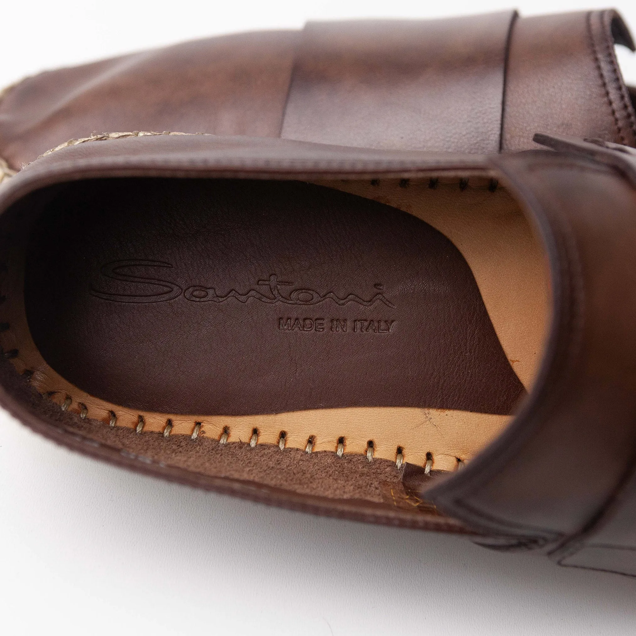 Brown Leather Espadrilles (41.5)