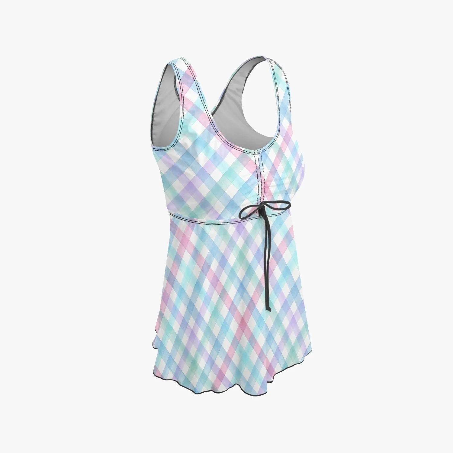Checkered Chic | Women's Two-Piece Swimsuit