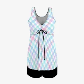 Checkered Chic | Women's Two-Piece Swimsuit