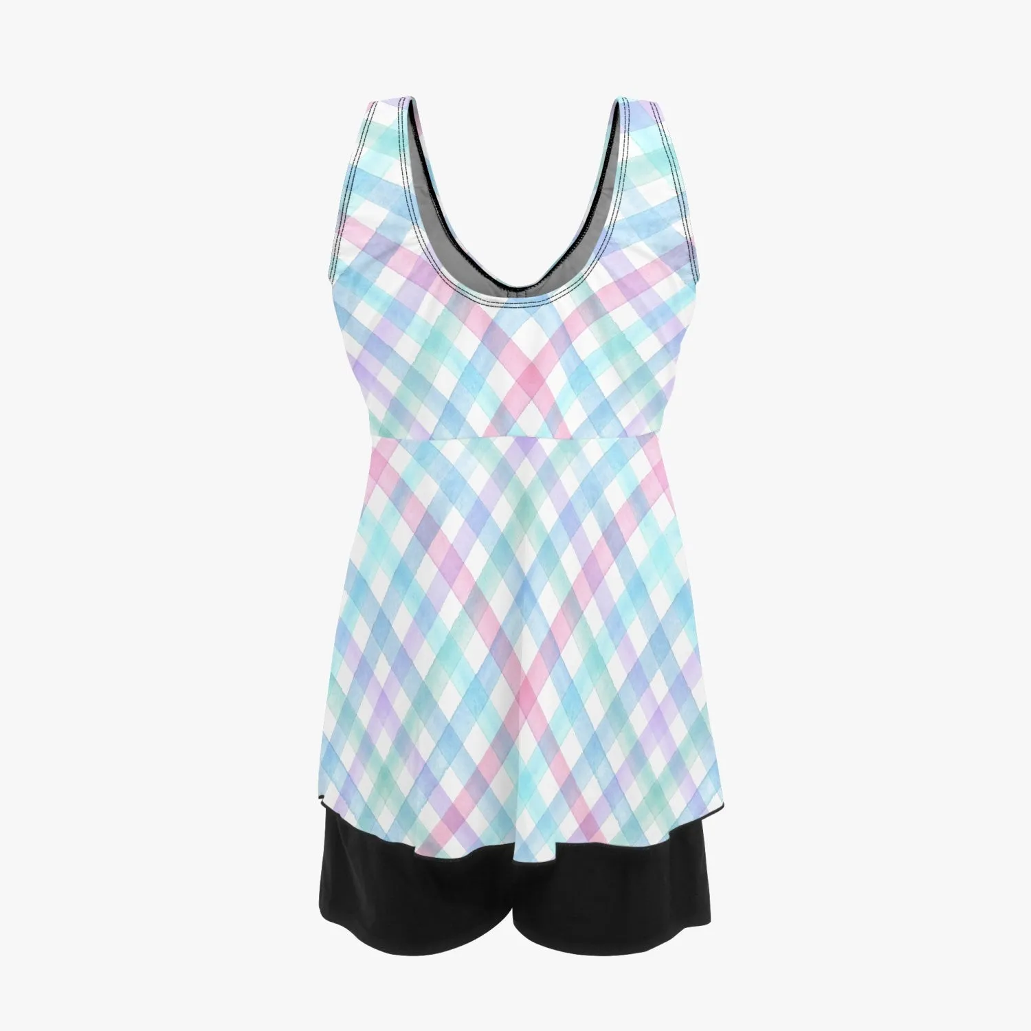 Checkered Chic | Women's Two-Piece Swimsuit