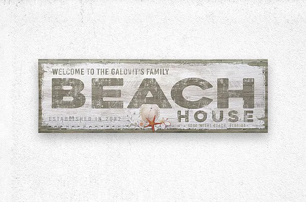 Coastal Wall Decor - Welcome to the Beach House Sign Personalized