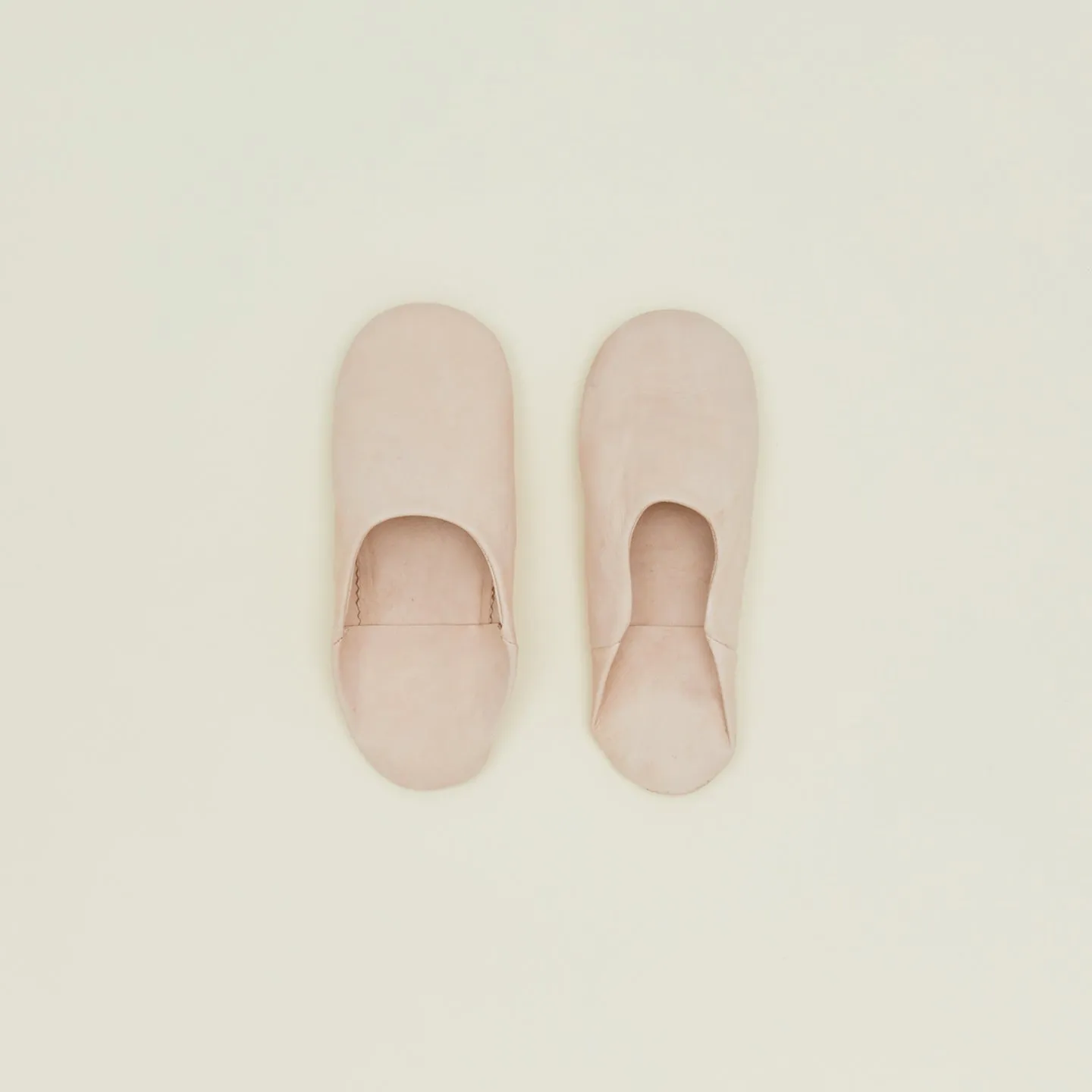Handmade Leather Slippers - Nude