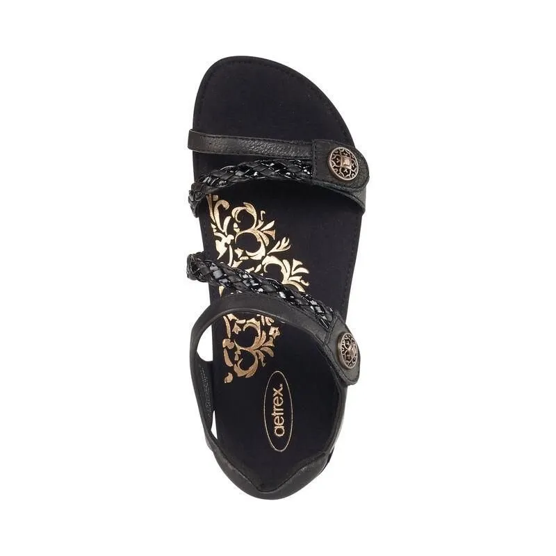 Jillian Braided Quarter Strap Black