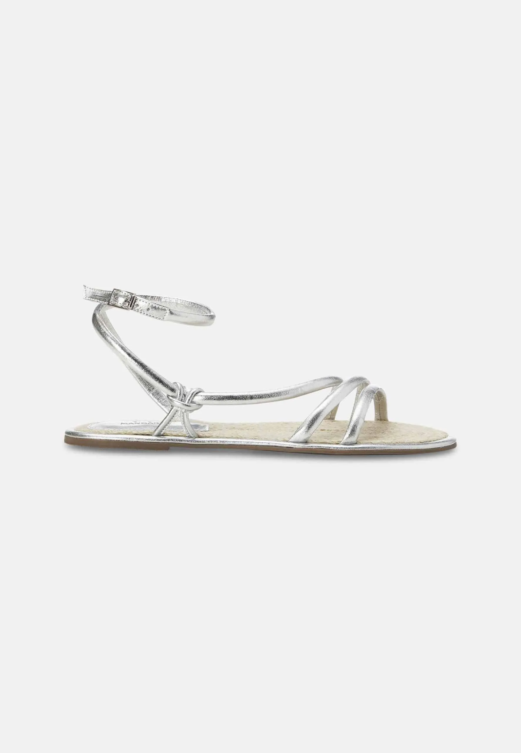 Ladies Flat Black Leather Sandals