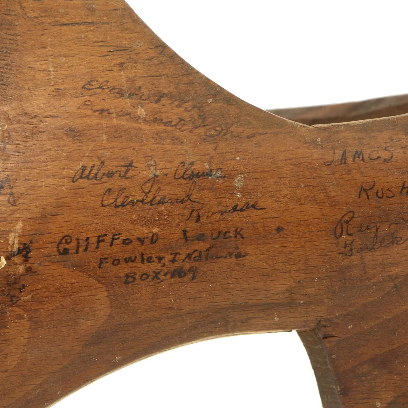 Original U.S. WWII American Soldier Signed Dutch Wood Clogs - USGI Bring Back