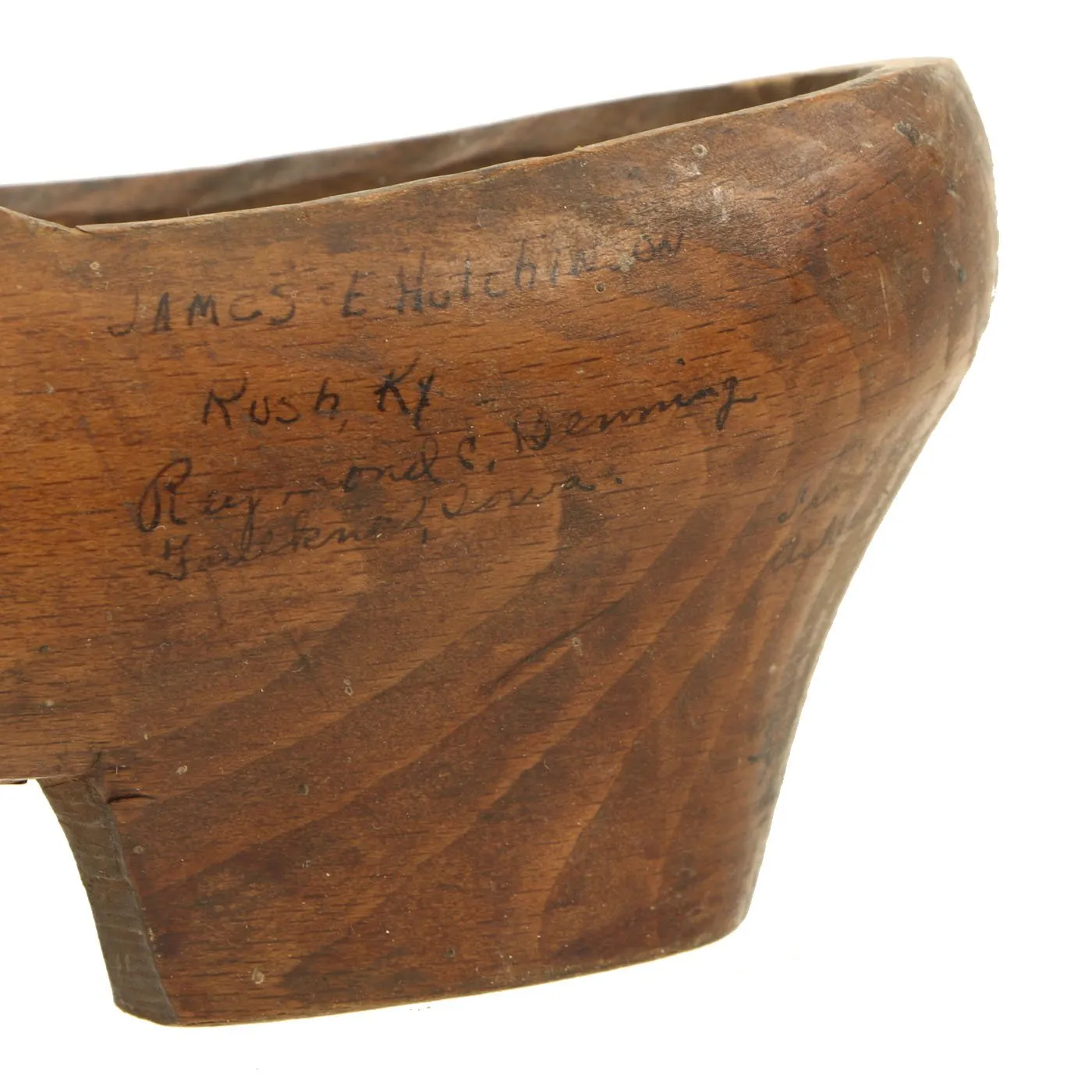 Original U.S. WWII American Soldier Signed Dutch Wood Clogs - USGI Bring Back