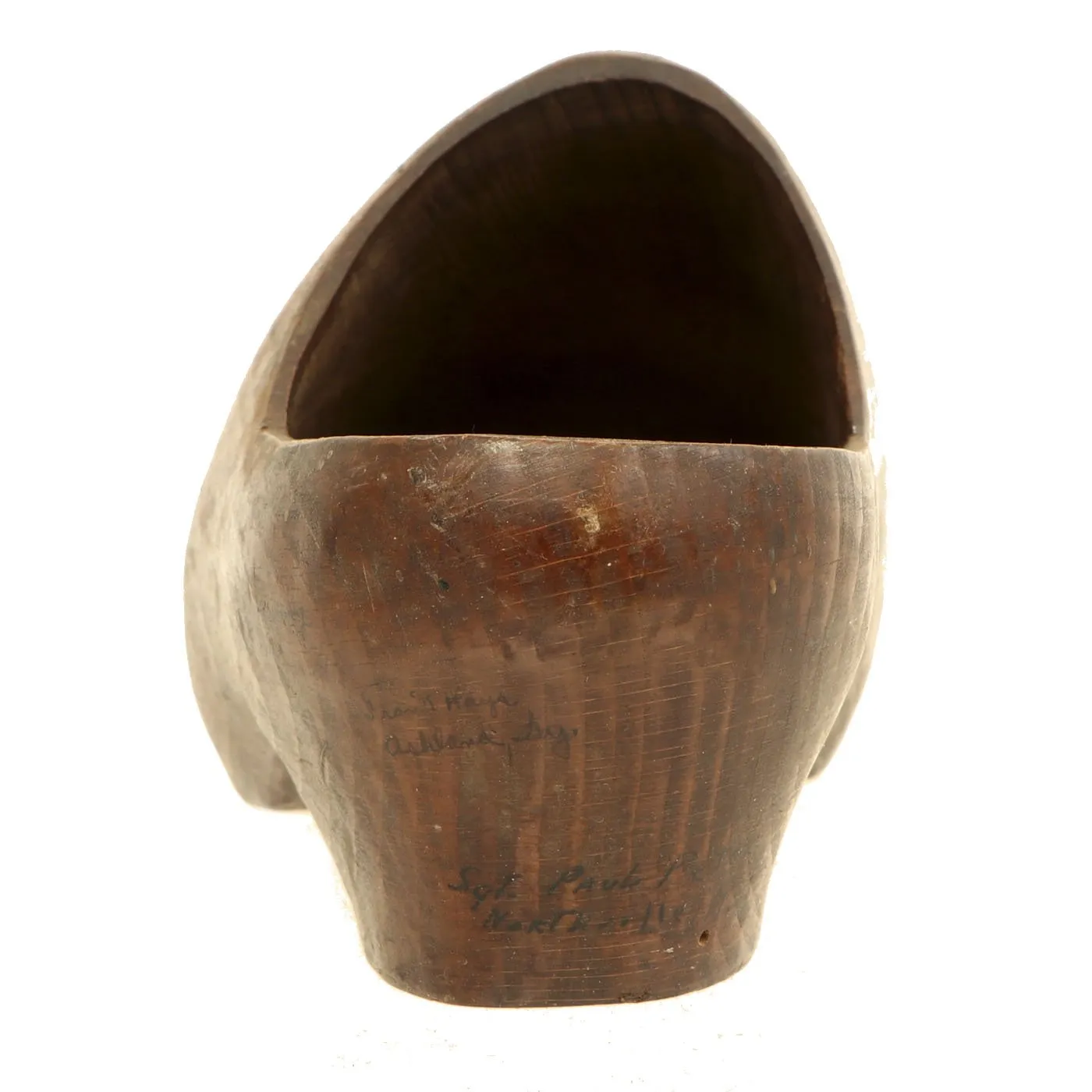 Original U.S. WWII American Soldier Signed Dutch Wood Clogs - USGI Bring Back