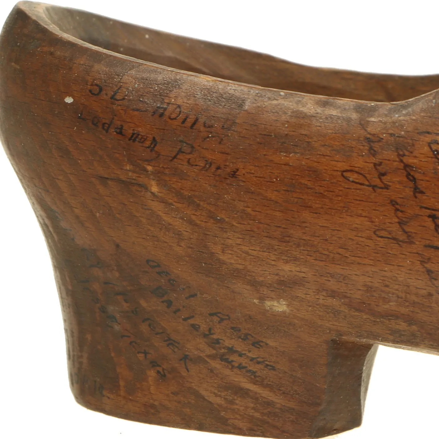 Original U.S. WWII American Soldier Signed Dutch Wood Clogs - USGI Bring Back