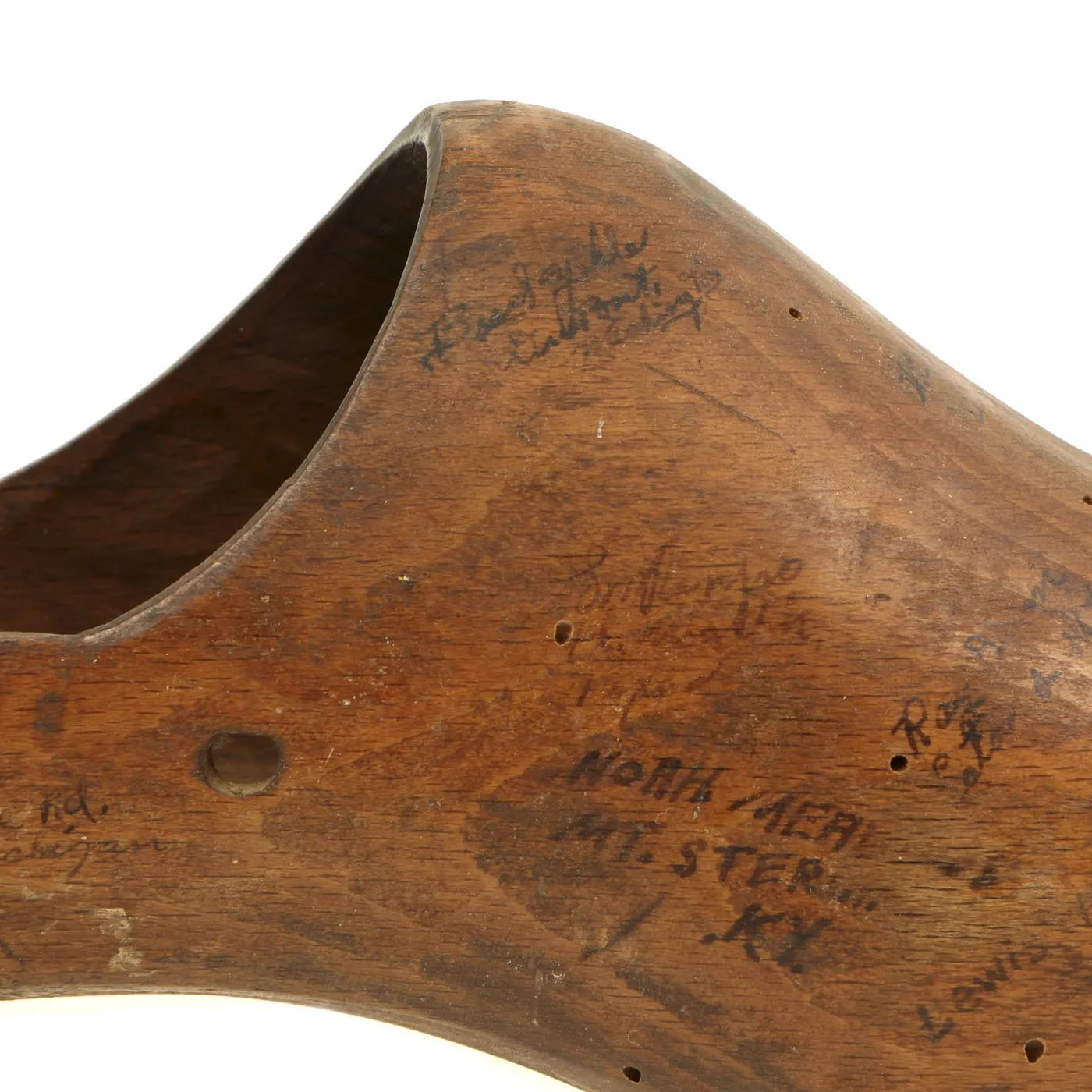 Original U.S. WWII American Soldier Signed Dutch Wood Clogs - USGI Bring Back