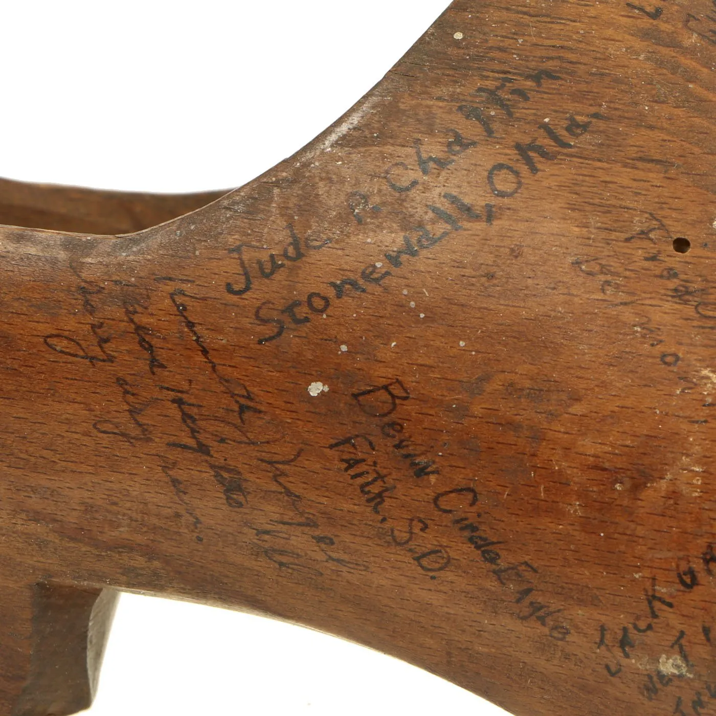 Original U.S. WWII American Soldier Signed Dutch Wood Clogs - USGI Bring Back