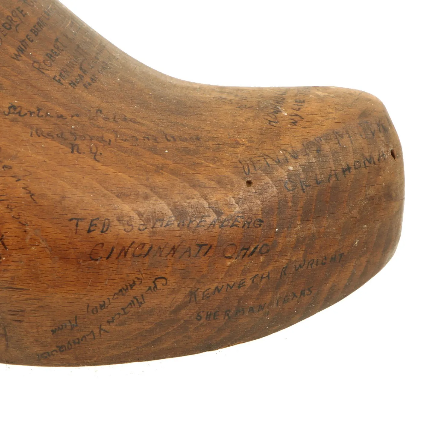 Original U.S. WWII American Soldier Signed Dutch Wood Clogs - USGI Bring Back