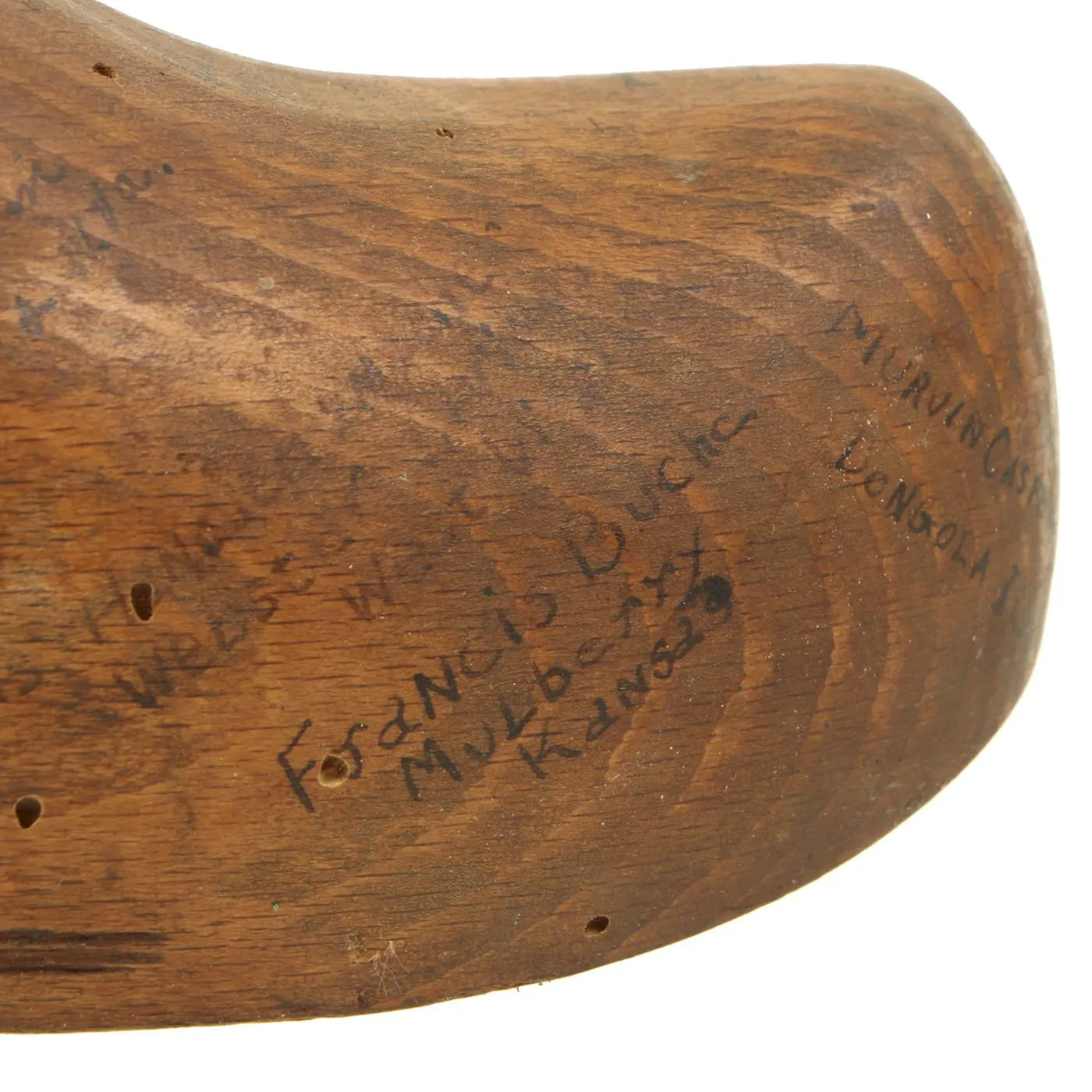 Original U.S. WWII American Soldier Signed Dutch Wood Clogs - USGI Bring Back