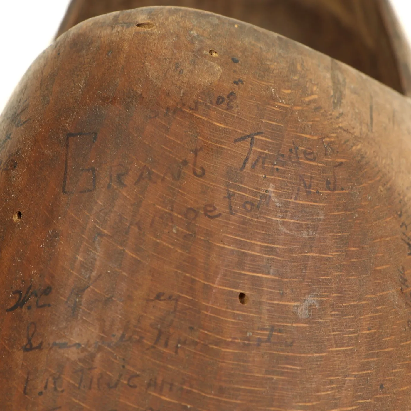 Original U.S. WWII American Soldier Signed Dutch Wood Clogs - USGI Bring Back