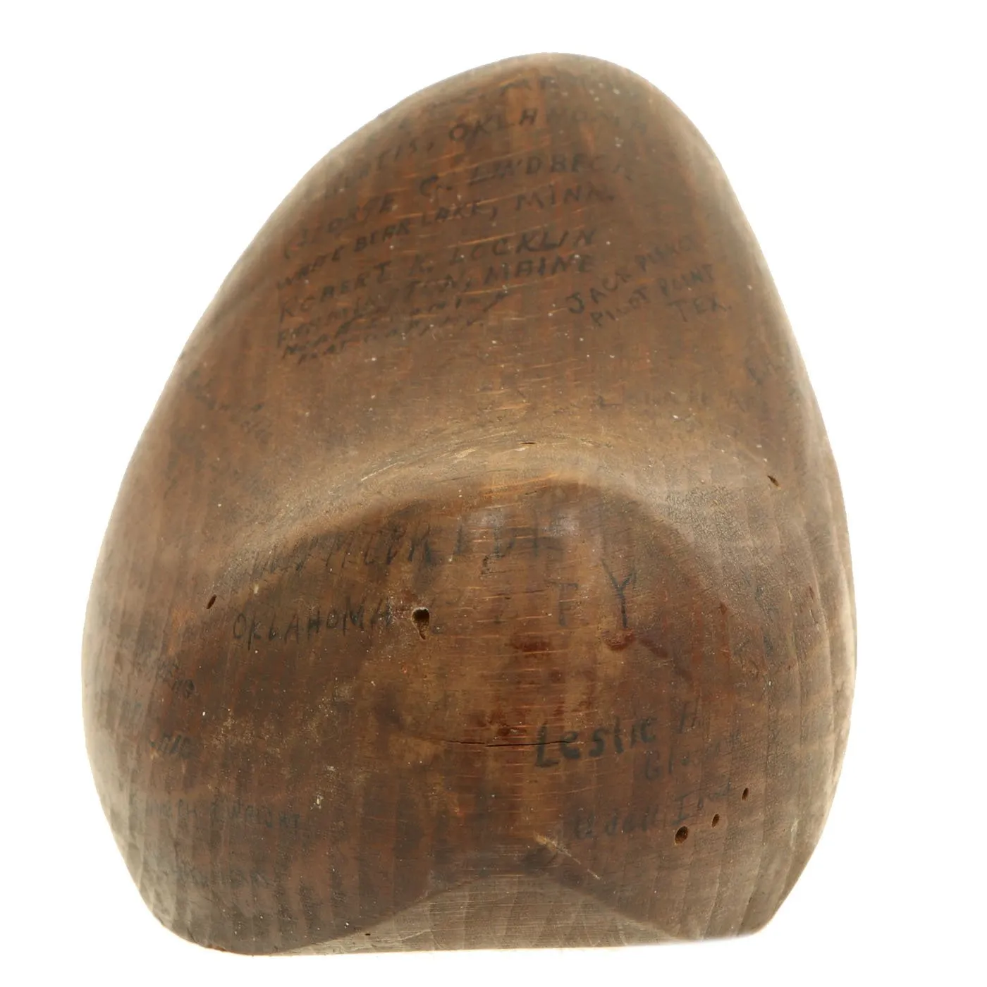 Original U.S. WWII American Soldier Signed Dutch Wood Clogs - USGI Bring Back