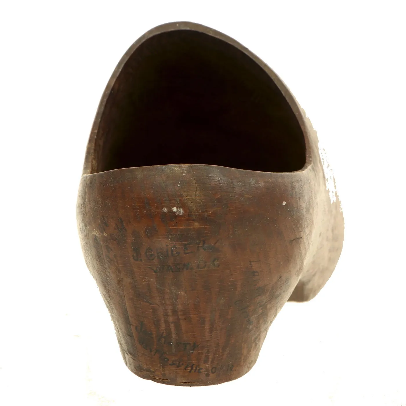 Original U.S. WWII American Soldier Signed Dutch Wood Clogs - USGI Bring Back