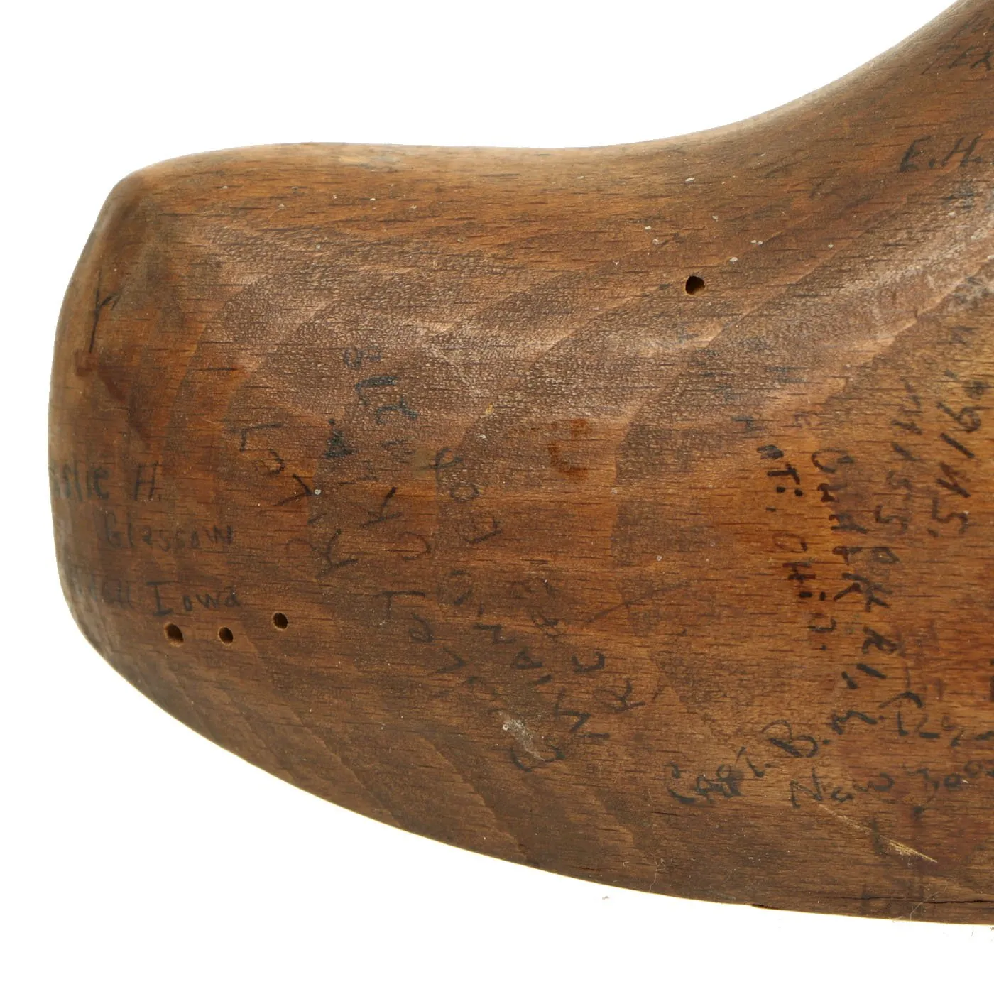 Original U.S. WWII American Soldier Signed Dutch Wood Clogs - USGI Bring Back