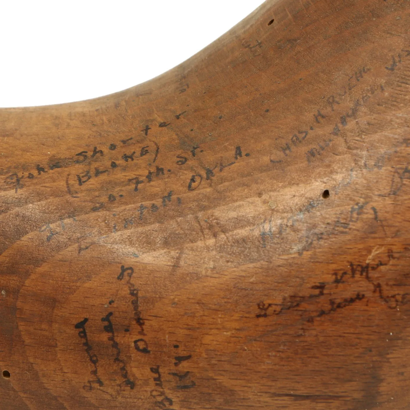 Original U.S. WWII American Soldier Signed Dutch Wood Clogs - USGI Bring Back