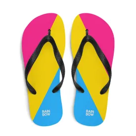 Pansexual Diagonal Pride Flag Flip-Flops