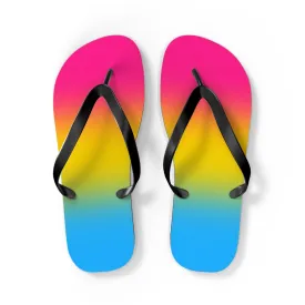 Pansexual Pride Ombre Flip Flops