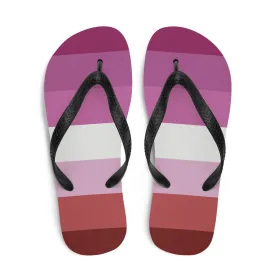 Pink Lesbian Flag Flip-Flops