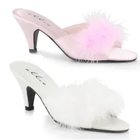 Satin Maribou Slippers