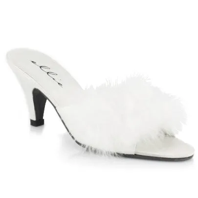 Satin Maribou Slippers
