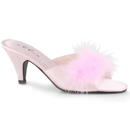 Satin Maribou Slippers