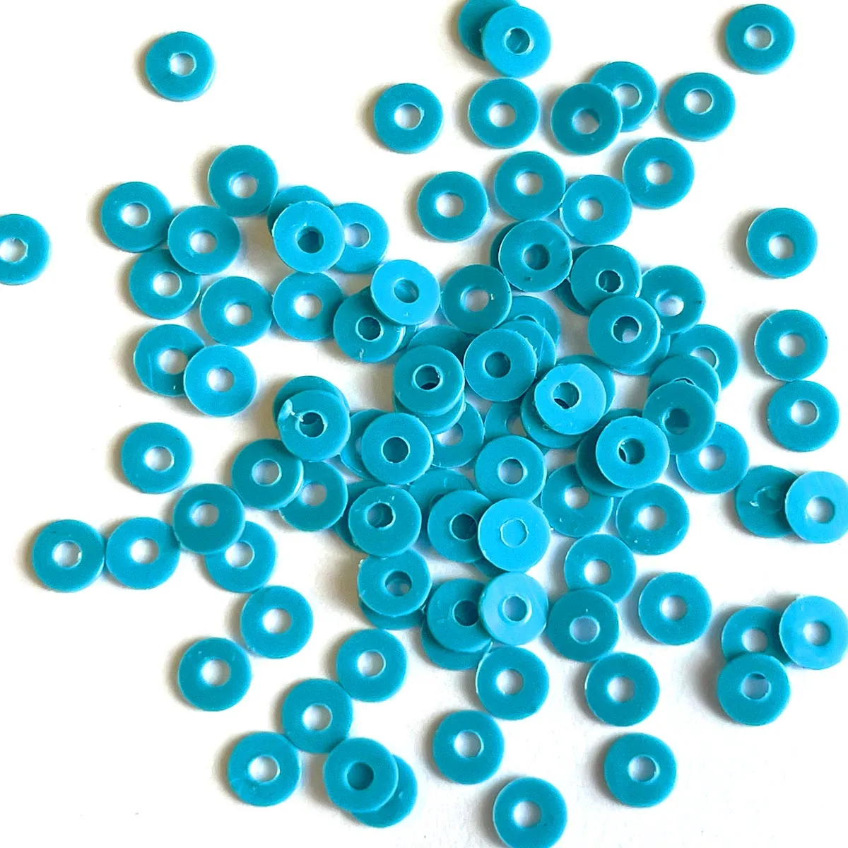 Sequins - Flat- Circle - 4mm - Aqua Blue (S223)