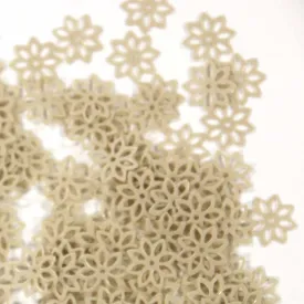 Sequins - Flower - 9mm - Flat - Cream (S91)