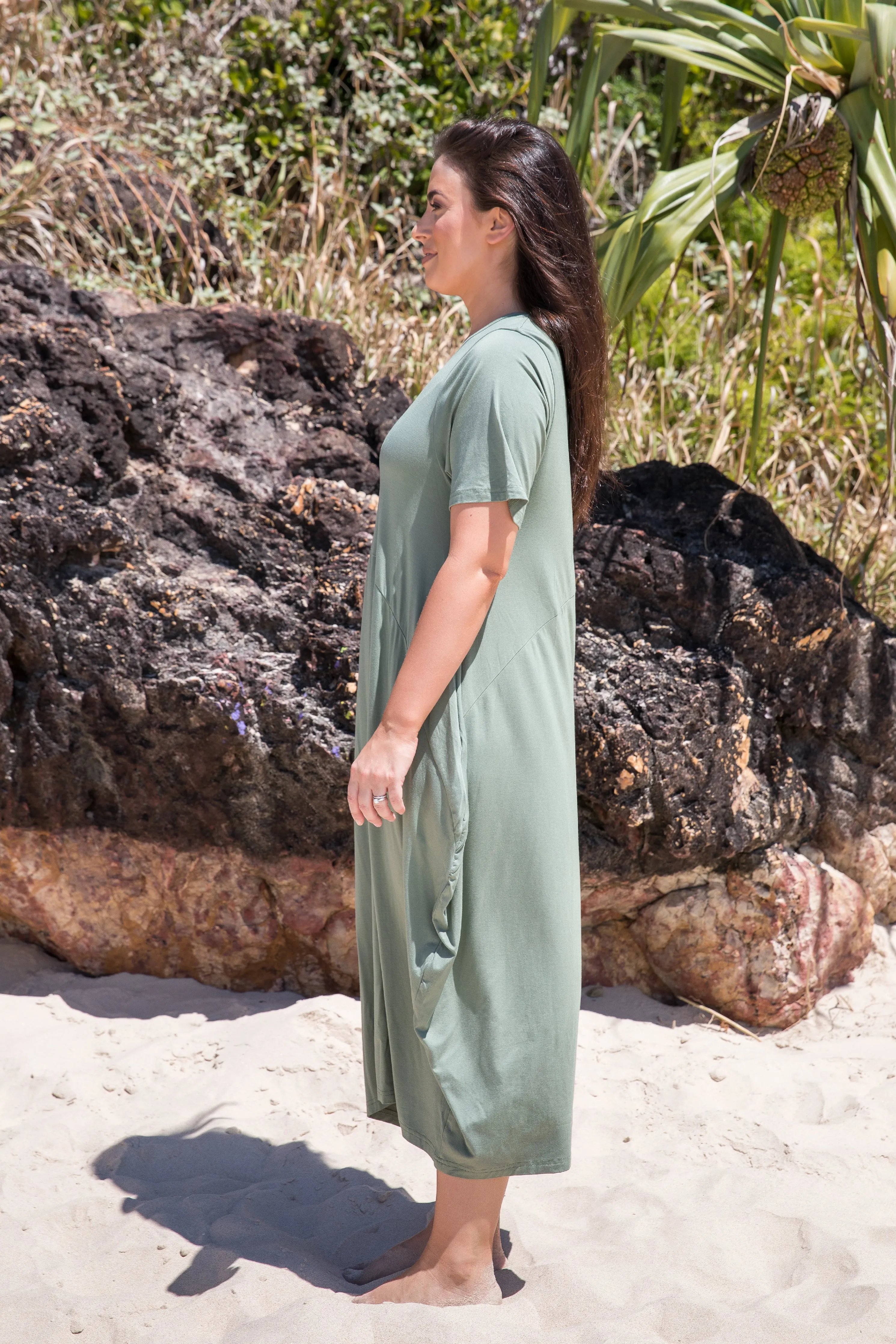 Short Sleeve Soho Dress | Green Envy | FINAL SALE