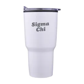 Sigma Chi Beach Day White Tumbler