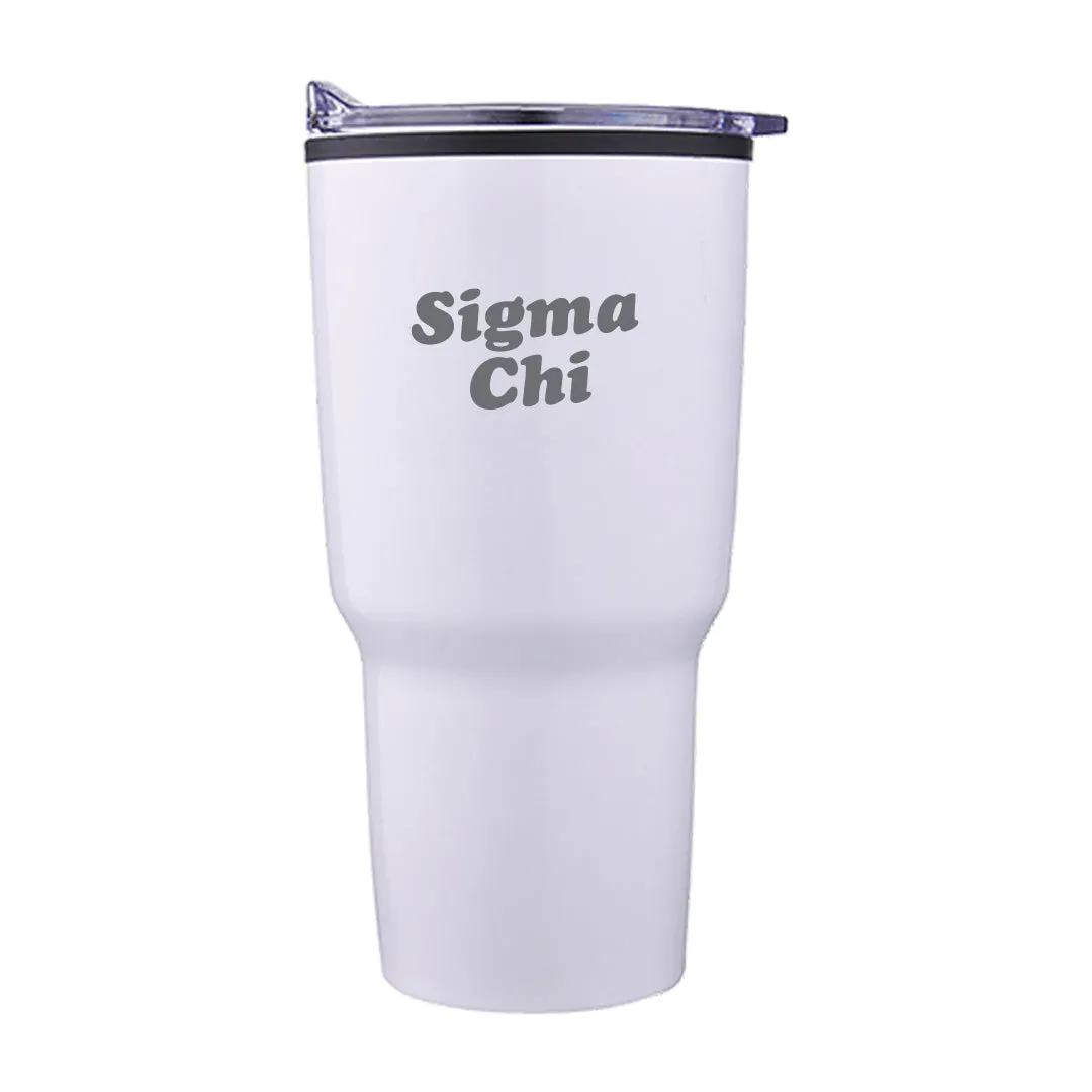 Sigma Chi Beach Day White Tumbler