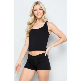 Solid Cotton Booty Shorts