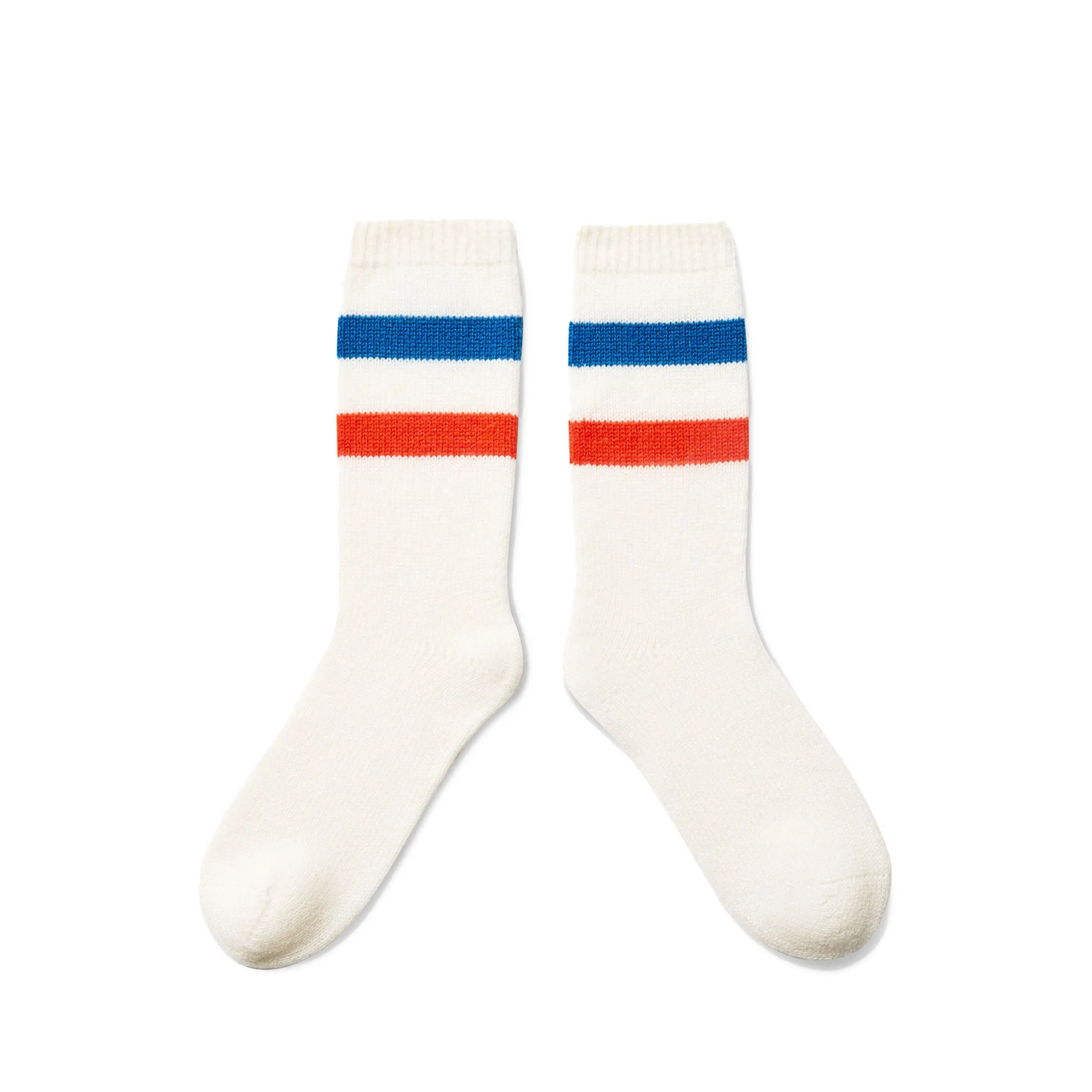 The Cashmere Blend Sock - Cream/Royal Blue/Poppy