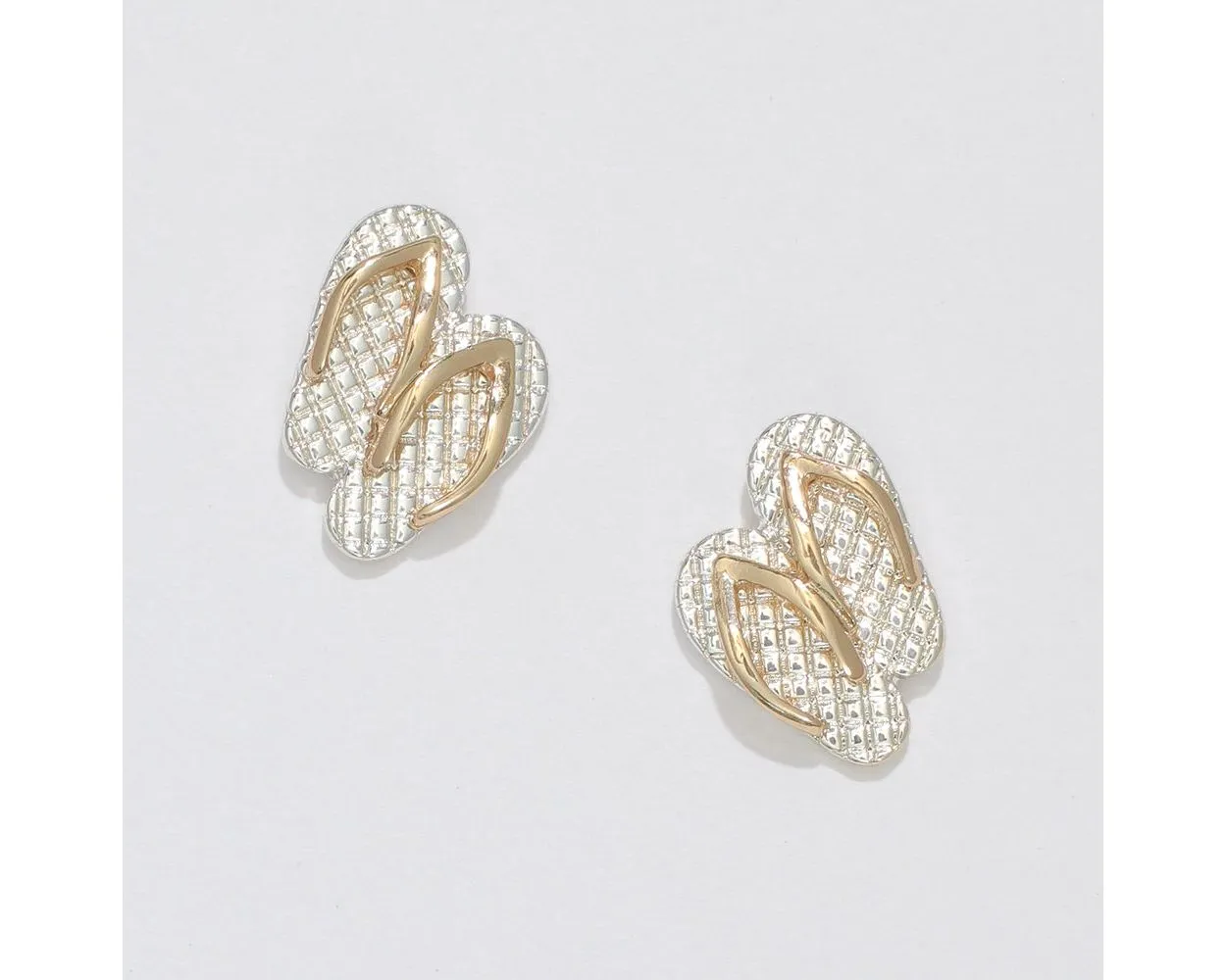 Two-Tone Flip Flop Earring
