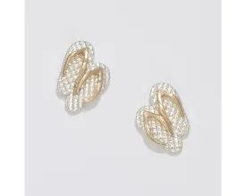 Two-Tone Flip Flop Earring