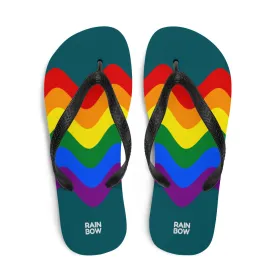 Wavy Rainbow Pride Flag Flip-Flops