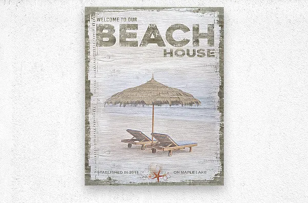 Welcome to the Beach House Sign - Beach Umbrella