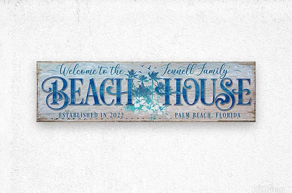 Welcome to the Beach House Sign - Wave